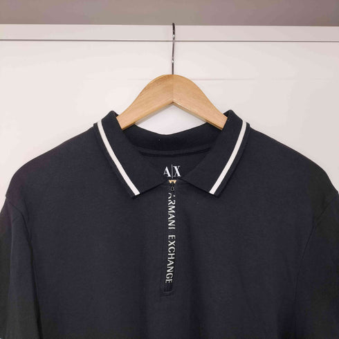 アルマーニエクスチェンジ ARMANI EXCHANGE ハーフジップ S/S ポロシャツ メンズ import:XL